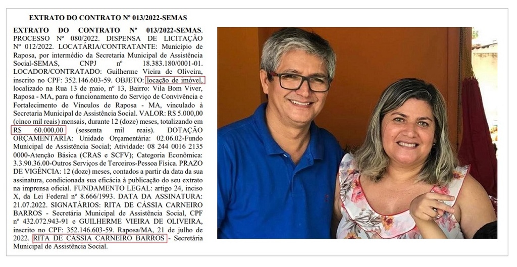 Eudes Barros e sua irmã Edilene Barros, usaram um “laranja” para alugar chácara a prefeitura…