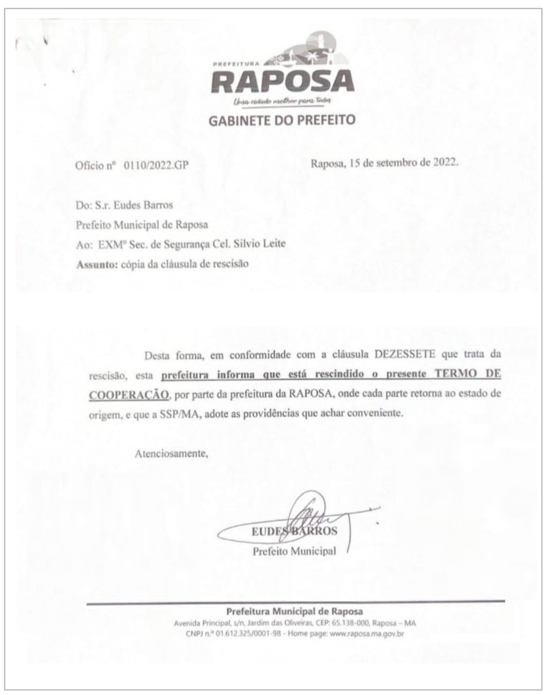 Domingos é datado do dia 15 de setembro de 2022...