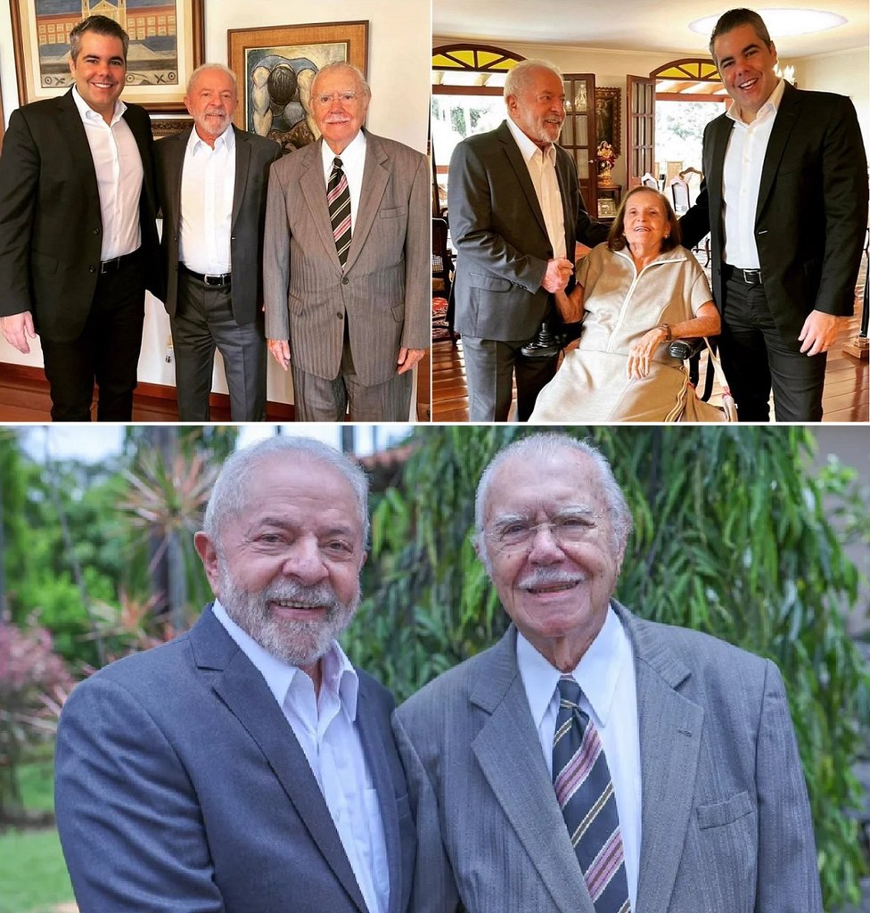 Presidente Lula durante encontro com ex-presidente José Sarney em Brasília...