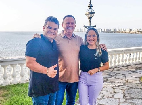 Deputado esteve com o governador e sua esposa no Palácio dos Leões este afinal de semana...