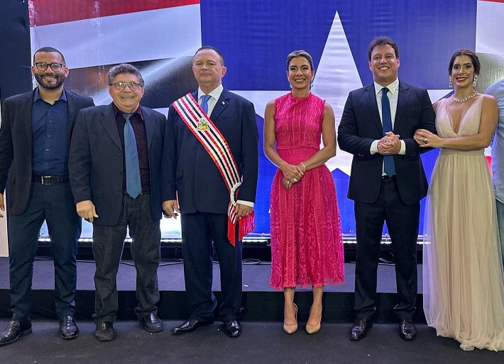 Luan Rogério esteve na posse de Brandão e Camarão...