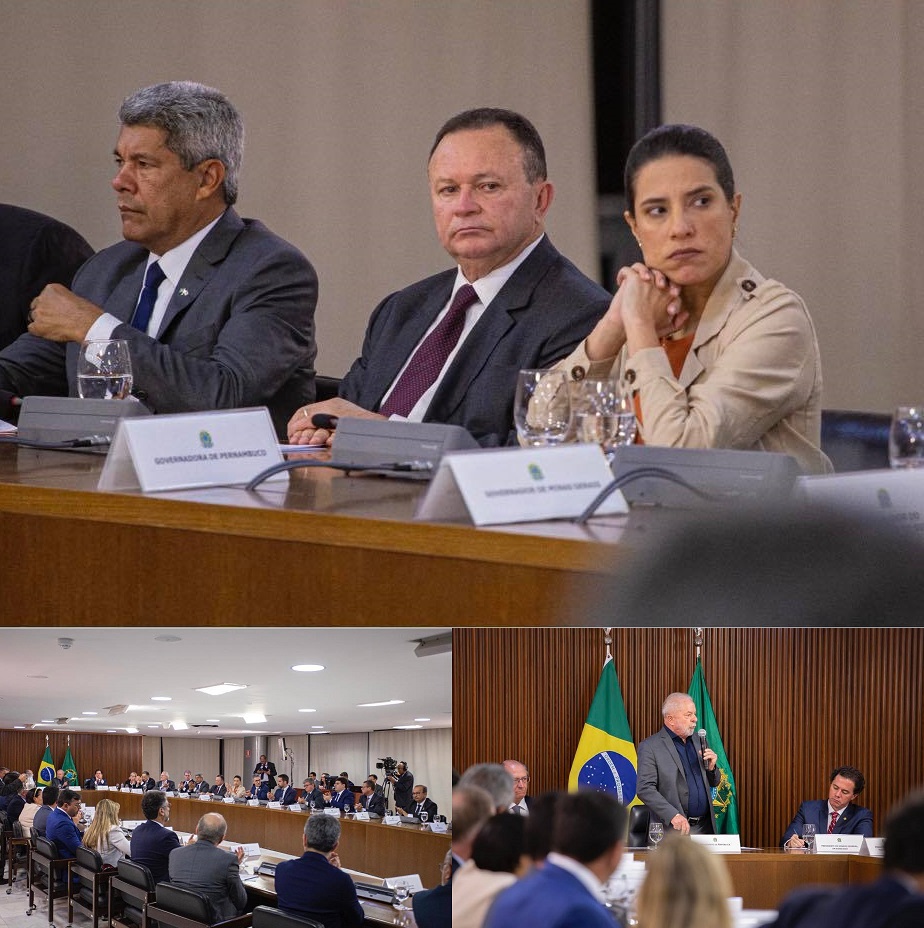 Brandão na reunião de governadores com o presidente Lula...