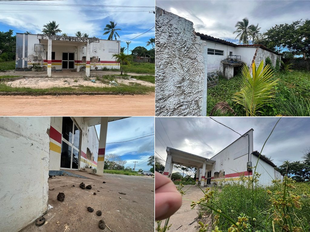 Criado há mais de 20 anos pelo ex-prefeito José Laci, o Posto do Cumbique foi esquecido pela gestão Eudes Barros (PL). A unidade hoje está tomada pelo mato, sujeira, muitas fezes de animais e parte do muro do lado desabou.