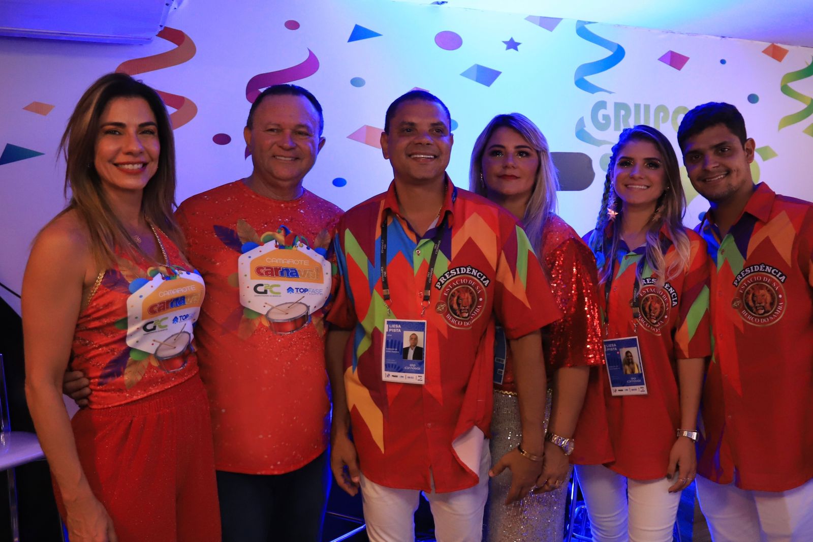 governador e comitiva da Estácio, incluindo o presidente de honra, Fabrício Sena…