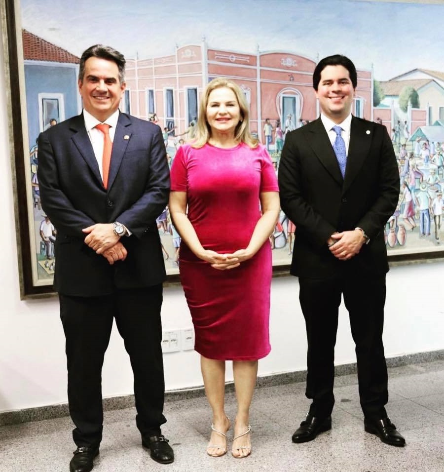 Prefeita Maura Jorge com os caciques do PP, Ciro Nogueira e André Fufuca...