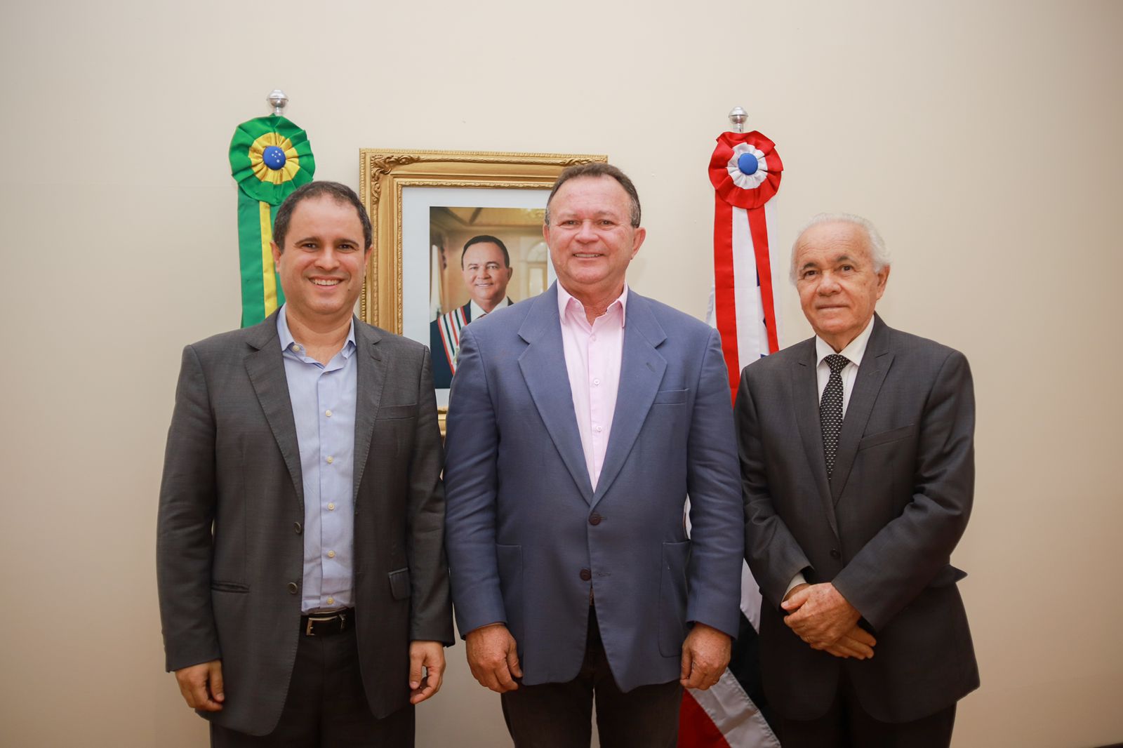 Brandão recebe visita de cortesia do ex-prefeito Edivaldo Holanda Jr.Ex-deputado Edivaldo Holanda também esteve presente