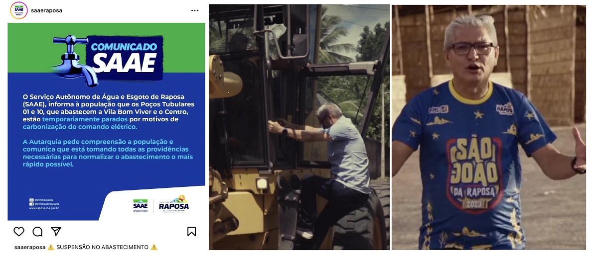Prefeito Eudes em vídeo publicitários mentindo e no mesmo dia SAAE avisa falta d'água em diveros bairros... 