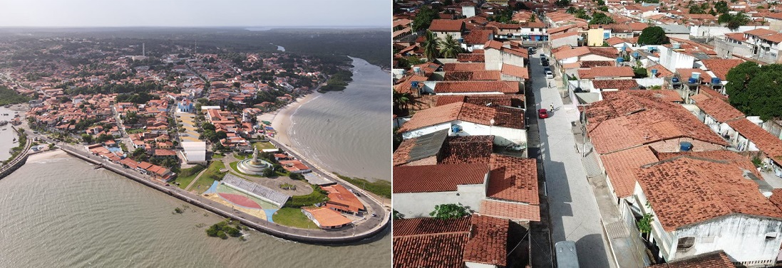 Fotos aéreas de São José de Ribamar e Paço do Lumiar, respectivamente... 