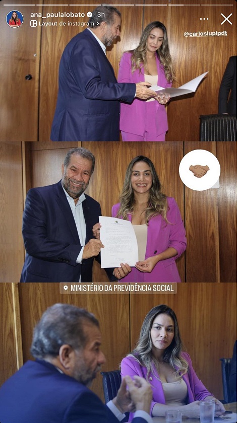 Ana Paula preferiu uma audiência com o pedetista Carlos Lupi...