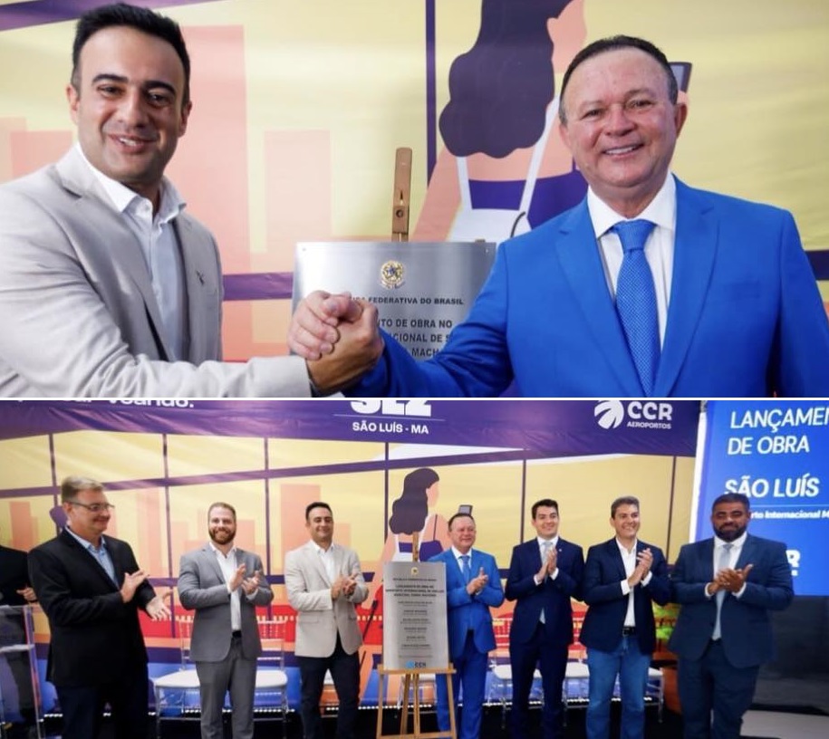 Governor Brandão e demais autoridades participaram do lançamento de obras no Aeroporto de São Luís.