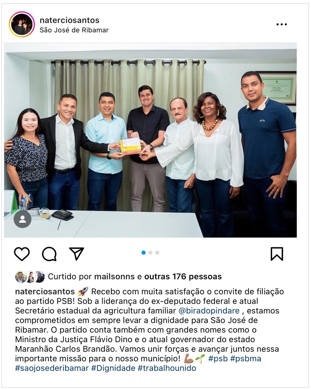 Após desdenhar de Flávio Dino e Carlos Brandão em 2022, agora “Natercio 30” chama socialistas de grandes nomes.