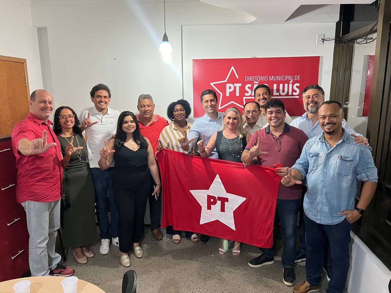 Duarte bem a vontade entre petistas em São Luís…