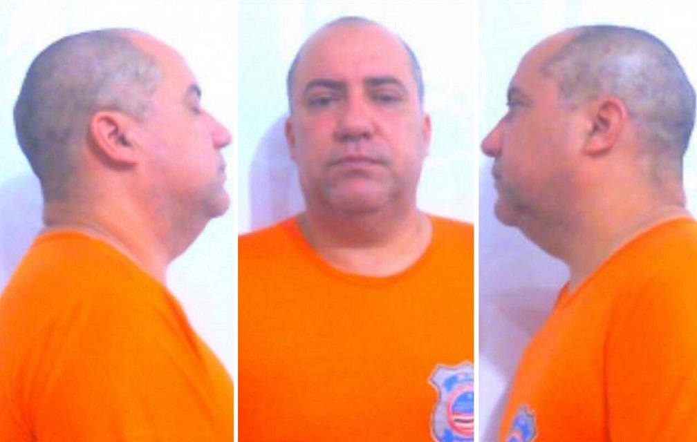Imagem de DP em julho de 2016, ocasião da 4ª prisão quando teve o cabelo raspado…