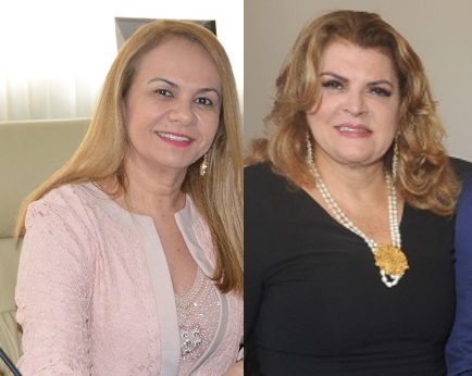 Procuradora de justiça Maria Luiza Ribeiro Martins e a promotora de Justiça, Graça Amorim; o desembargador federal, Luís Gustavo Amorim