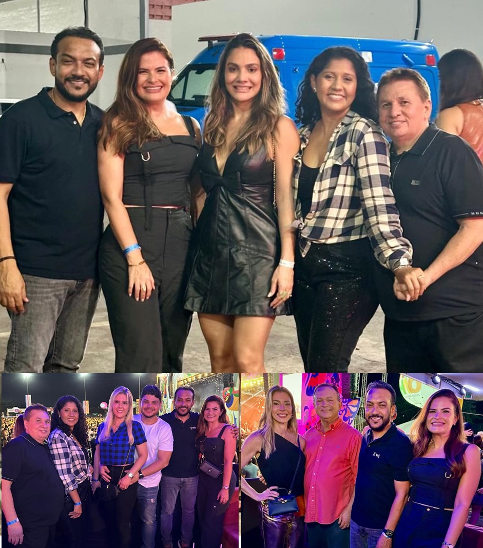 Ana Paula Lobato foi avistada pela sua amiga, Carla Pinheiro, esposa do deputado Júnior Cascaria, deputado Ariston e da esposa no arraial do governo Brandão, que o marido tanto criticou... 