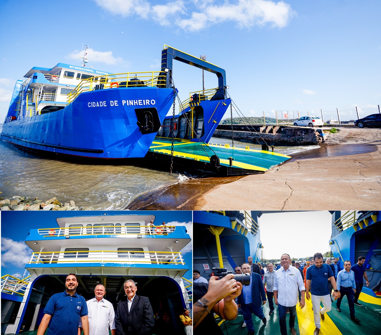 Governador Carlos Brandão inspecionou início das operações do novo ferry boat.