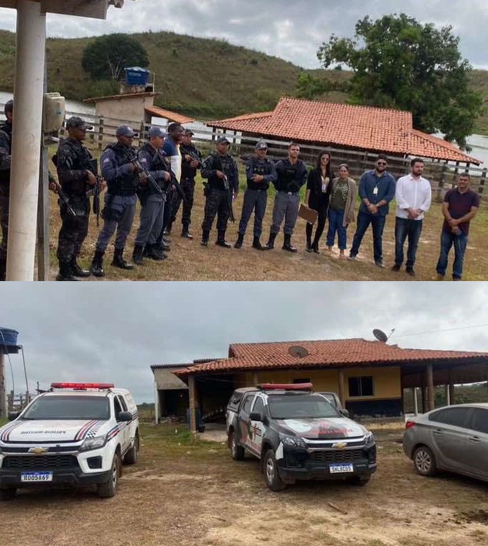 Polícia Civil e advogados estiveram no local e recuperaram a fazenda em São João do Caru.