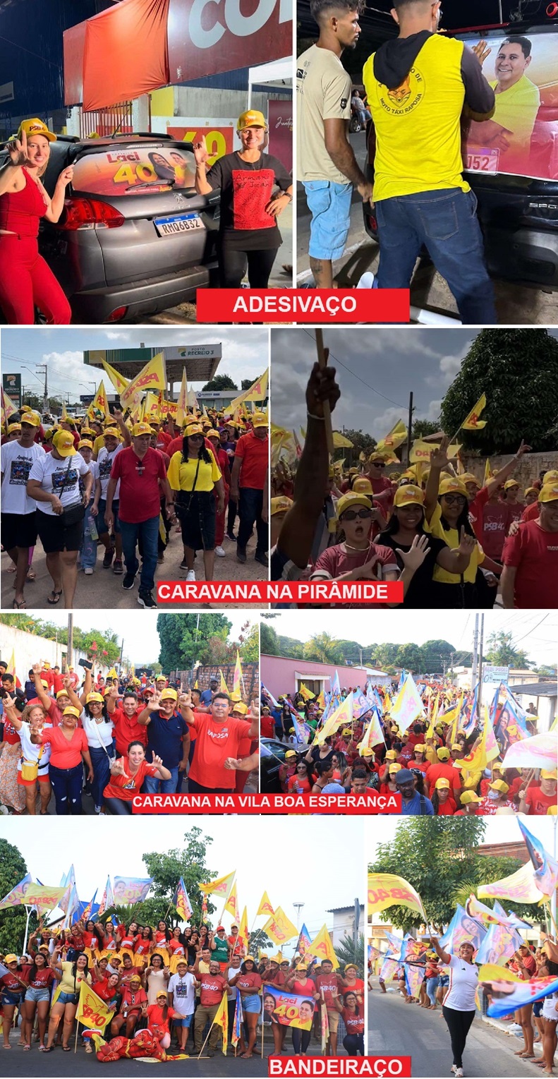 Adesivaço, Caravanas em dois bairros e bandeiraço na Praça Central marcam os primeiros dez dias de campanha Laci em RaposaNos primeiros dez dias de campanha, Laci fez adesivaço, caravana em dois bairros e bandeiraço na Praça Central Laci lança campanha com adesivaço, caravana e bandeiraço em Raposa