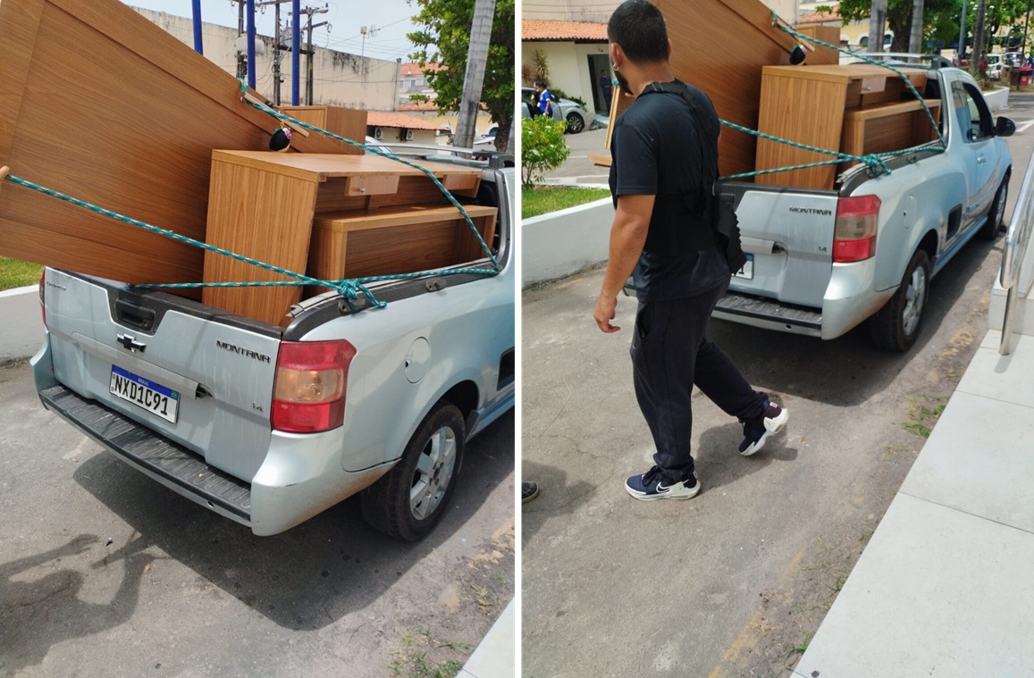 A vereadora Silvana Noely mandou desmontar os móveis de seu gabinete após não ser reeleita em São Luís.