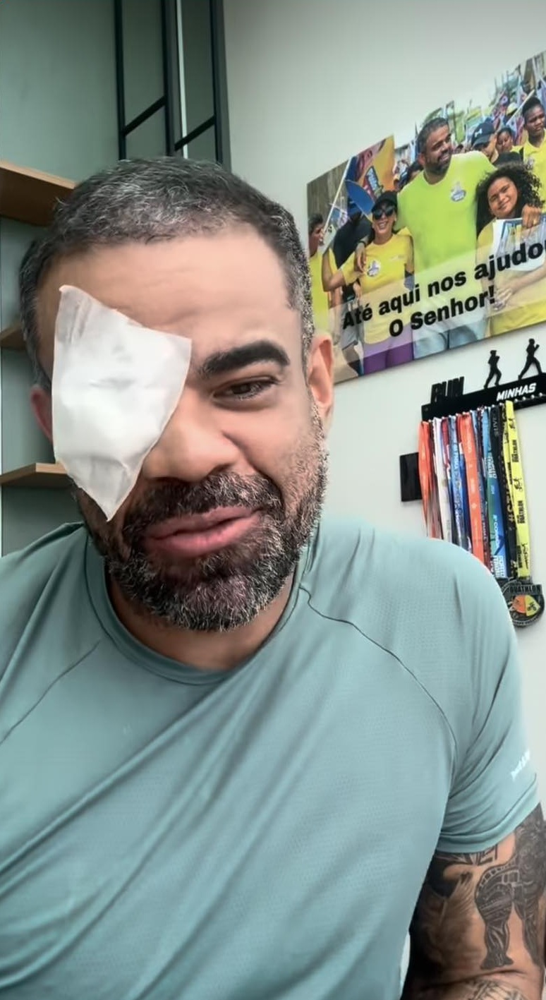 Paulo Victor caiu durante treino de bicicleta e acabou descolamento a retina.