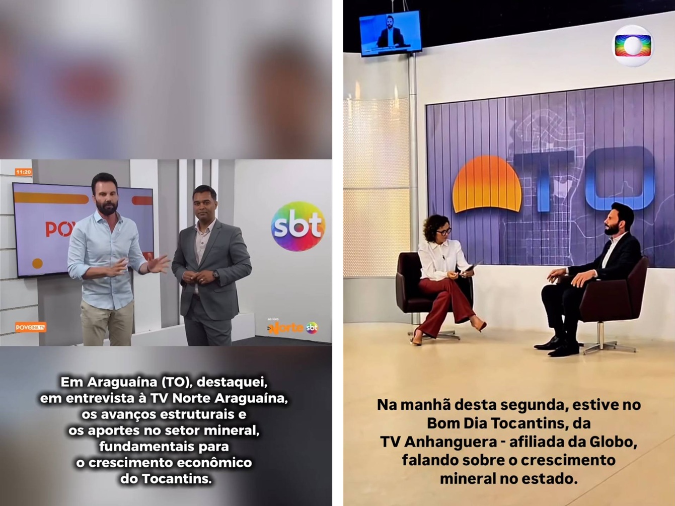 Inácio quer ser deputado federal pelo Tocantins e para isso, começou a tentar "carimbar" sua imagem na TV.