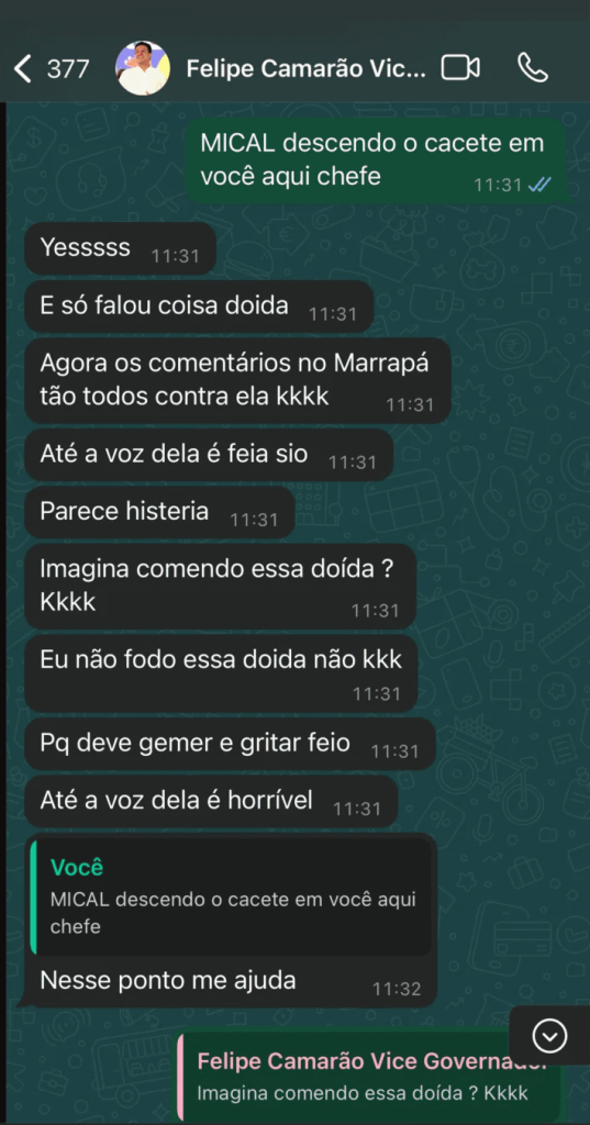 Suposta conversa entre Victor Landim e Felipe Camarão foi vazada pelo próprio Landim.