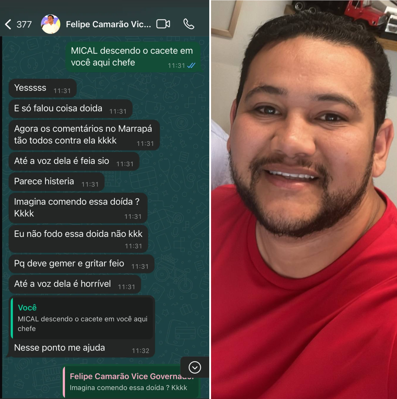 Suposta conversa entre Victor Landim e Felipe Camarão foi vazada pelo próprio Landim.