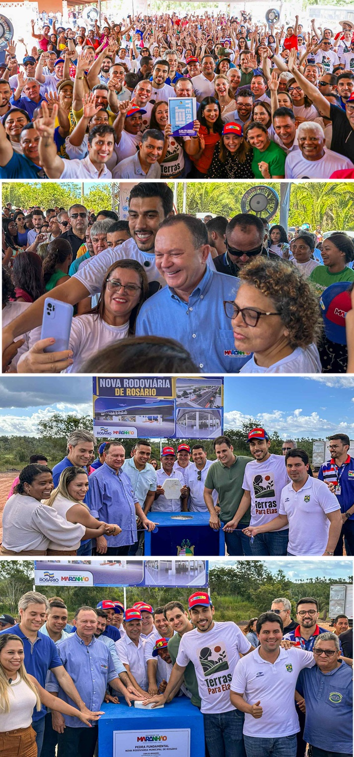 Em Rosário, governador Carlos Brandão lança o Terras Para Elas e anuncia mais investimentos para o município